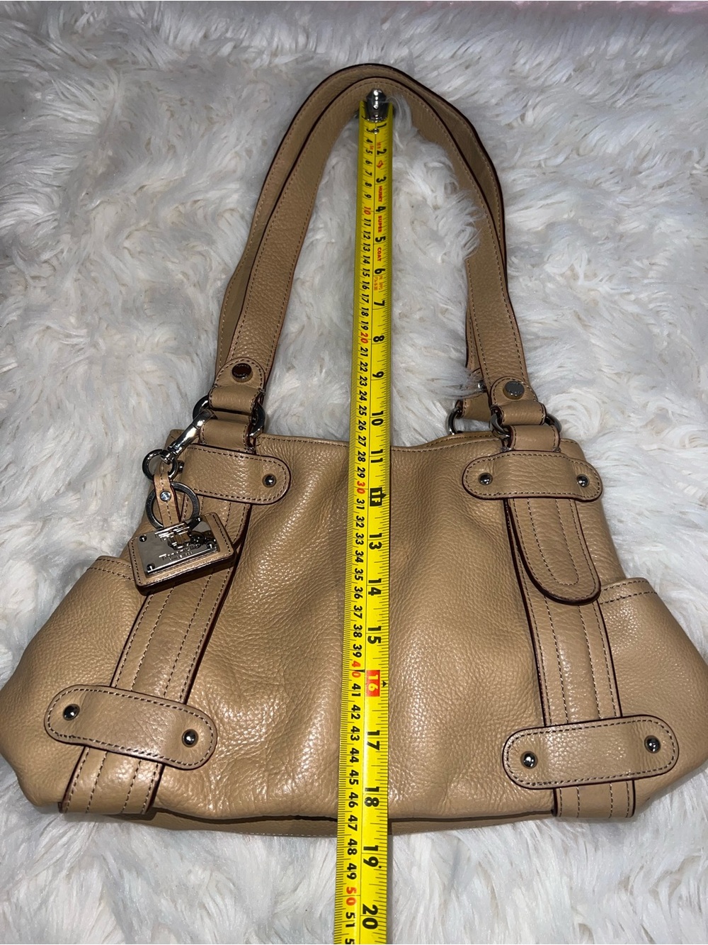 Tignanello Genuine Leather Shoulder Tote – Beige - Picture 11 of 11